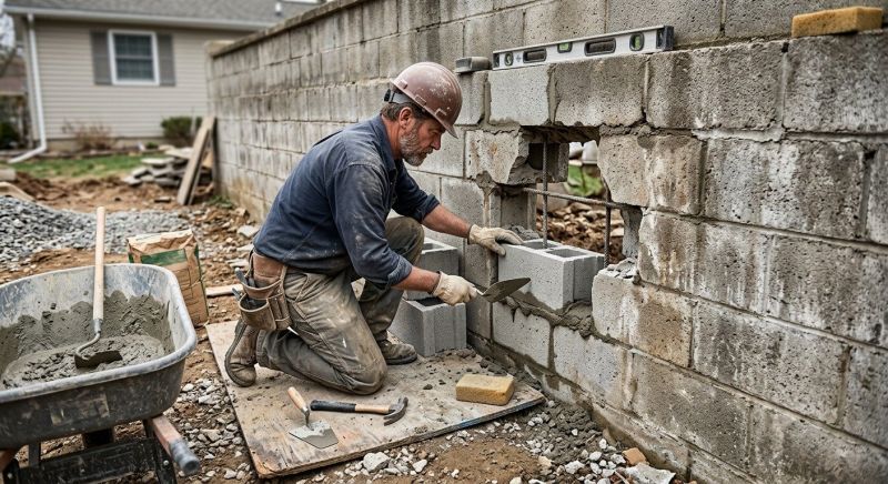 Block Wall Repair in Douglasville, GA