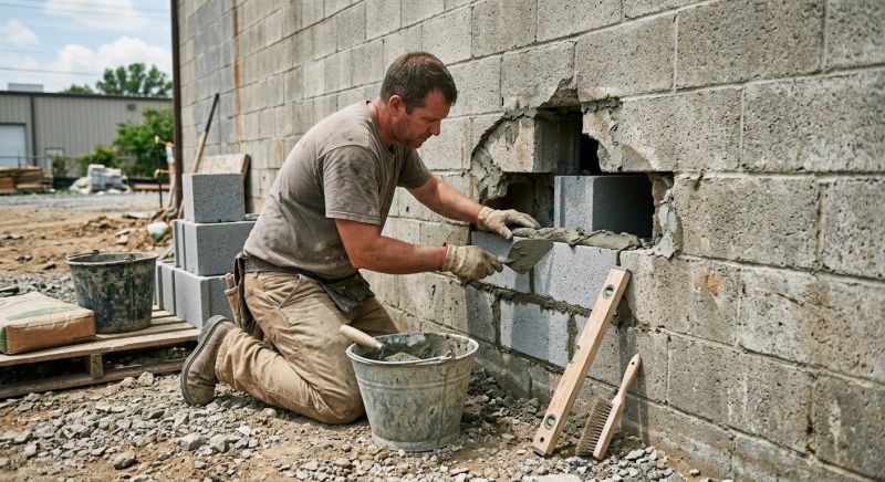 Block Wall Repair in Mableton, GA
