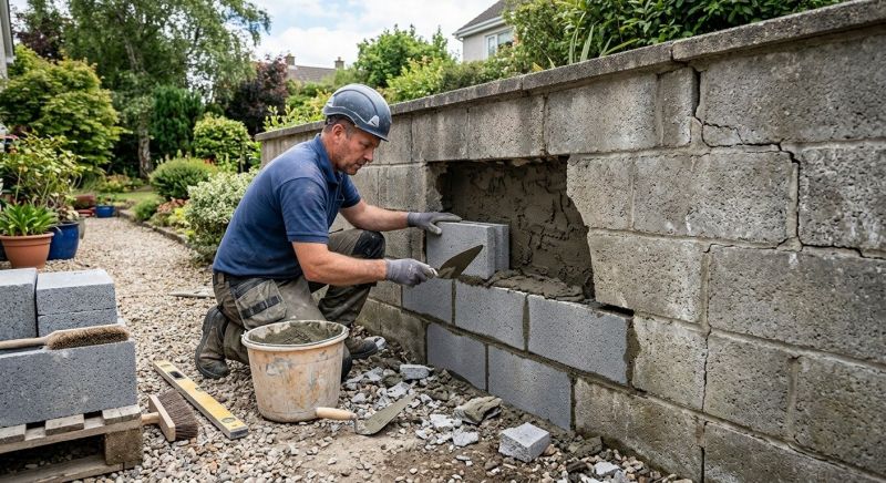 Block Wall Repair in Union City, GA