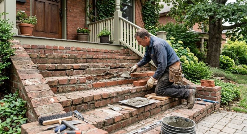 Brick Stairs Repair in Acworth, GA