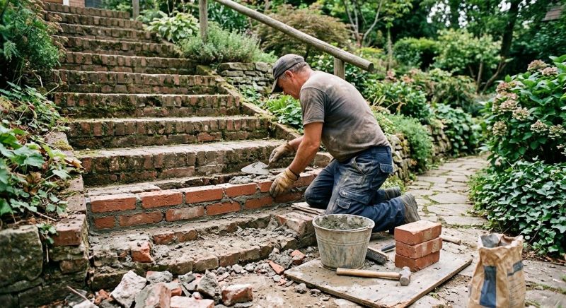 Brick Stairs Repair in Powder Springs, GA