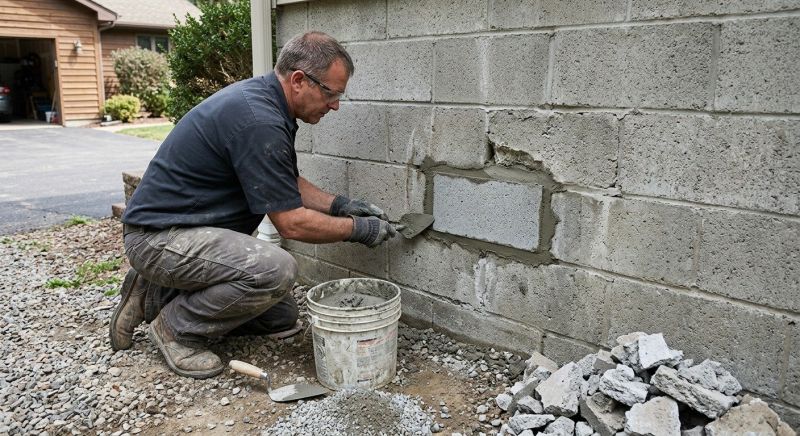 Cinder Block Wall Repair in Fulton County, GA