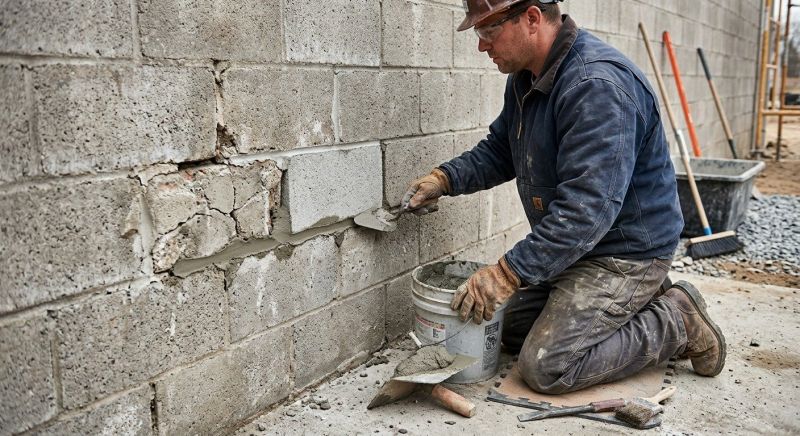 Concrete Block Repair in Douglasville, GA