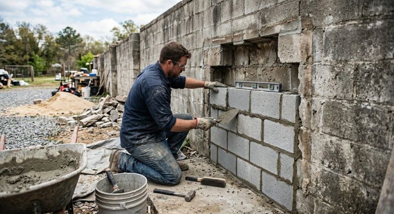 Concrete Block Repair in Douglasville, GA