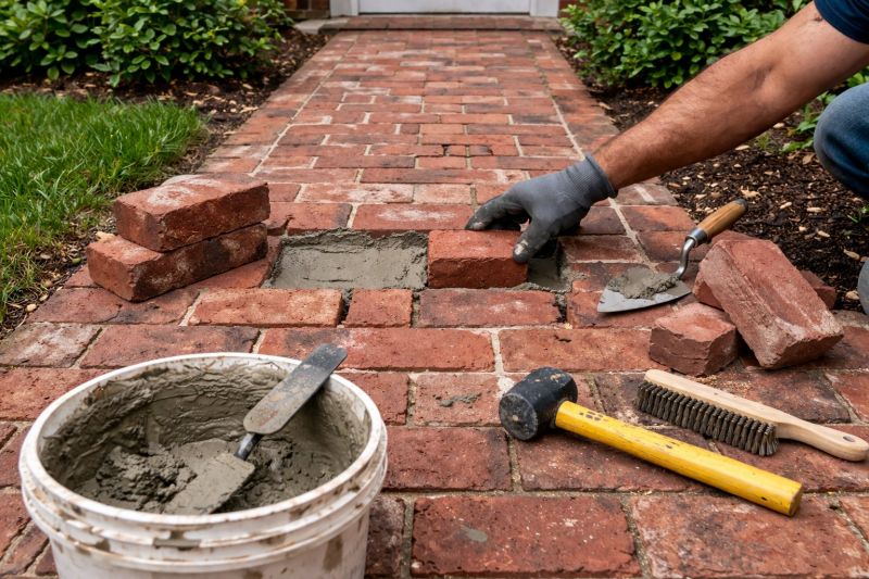 Entryway Brick Repair in Douglasville, GA