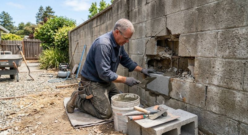 Rock Wall Repair in Douglasville, GA