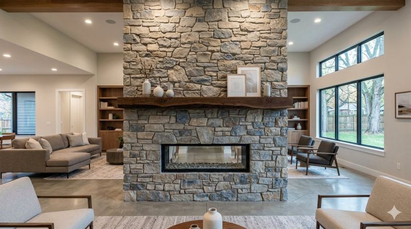Stone Chimney Installation in Bremen, GA