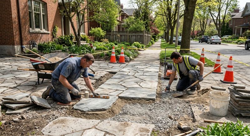 Stone Walkway Repair in Douglasville, GA