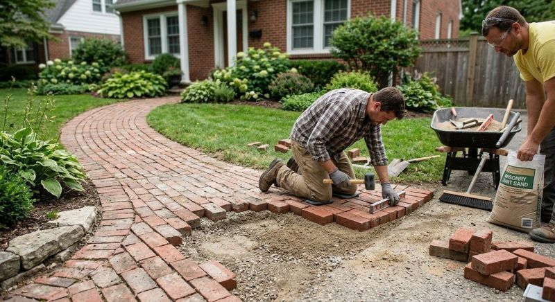 Stone Walkway Repair in Douglasville, GA