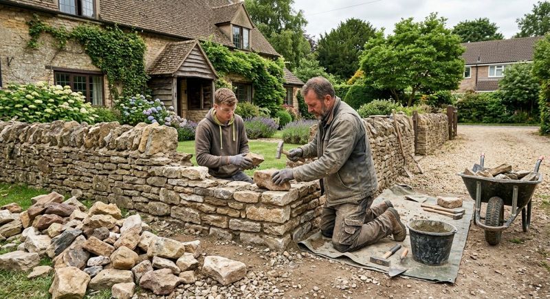 Stone Wall Repair in Bremen, GA