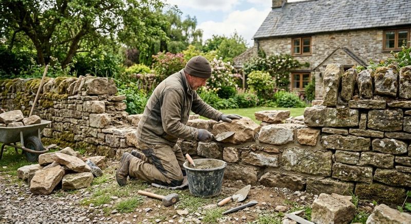 Stone Wall Repair in Hiram, GA