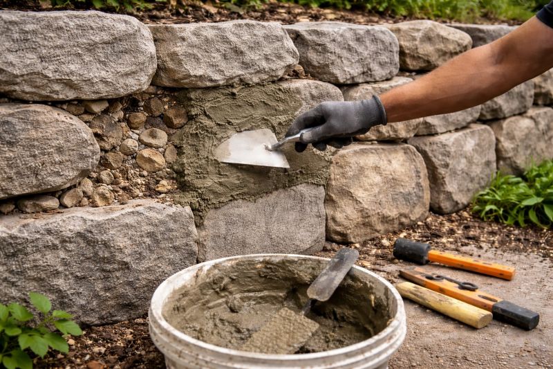 Stone Wall Repair in Mableton, GA